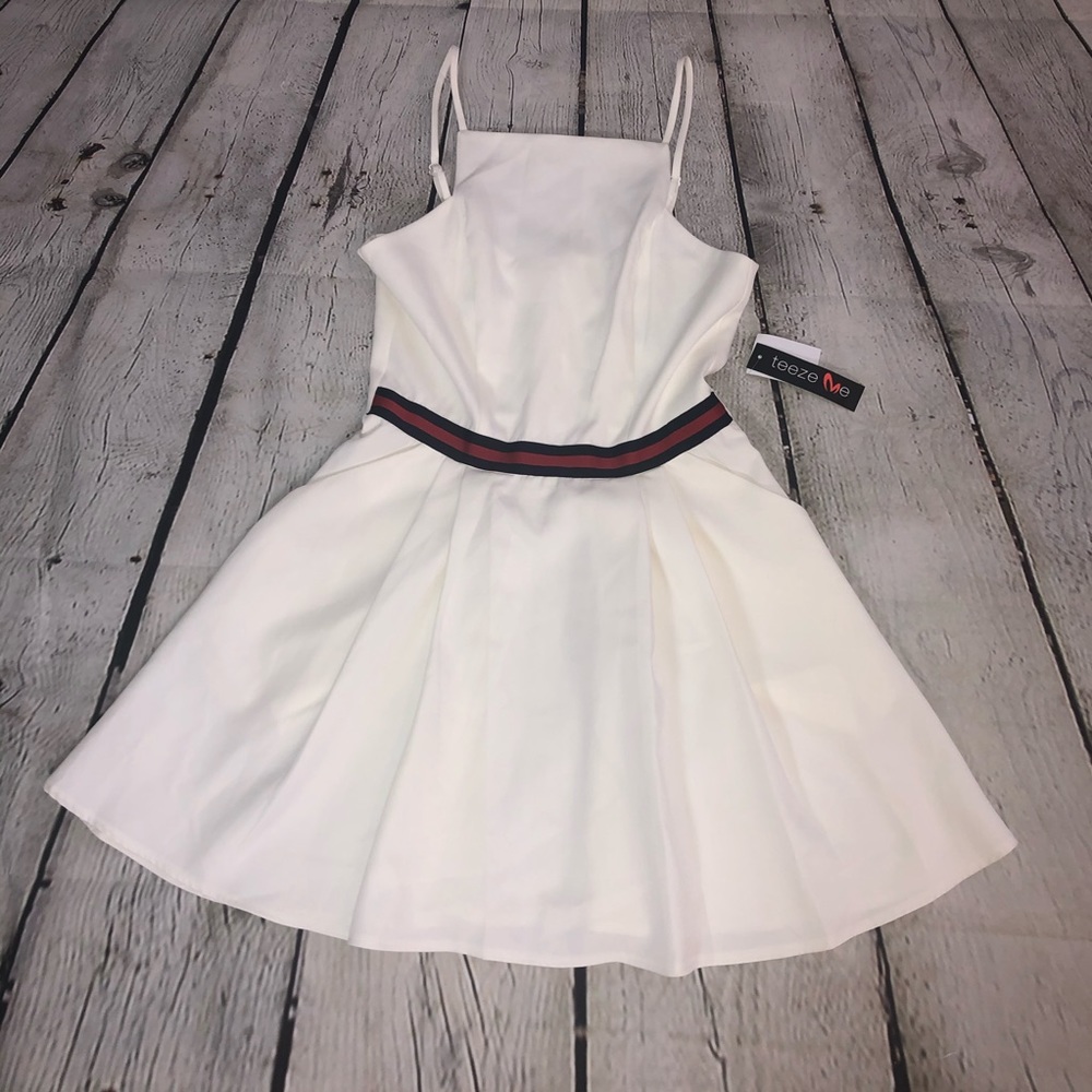 Halter Top Skirt 2 Pocket Fit And Flare Dress - Picture 7 of 9